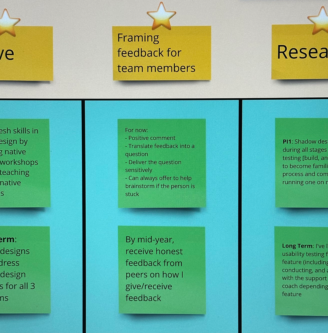 Designer goal: Framing feedback for team members